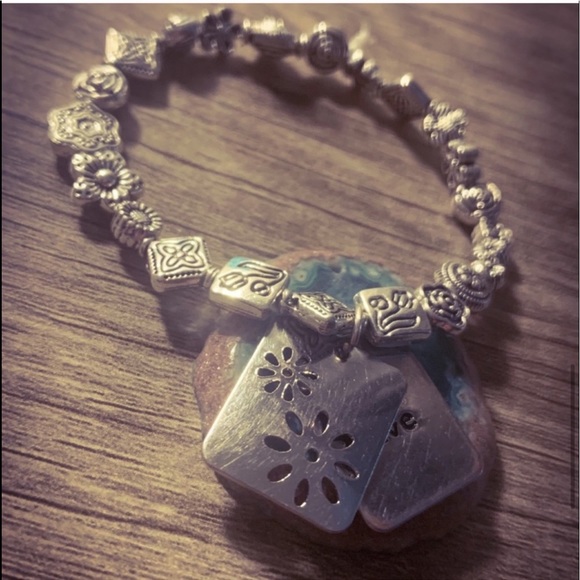 New Handmade Spring Bloom Live 2 Panel Flowers BOHO Sterling Silver Bracelet - Picture 7 of 12